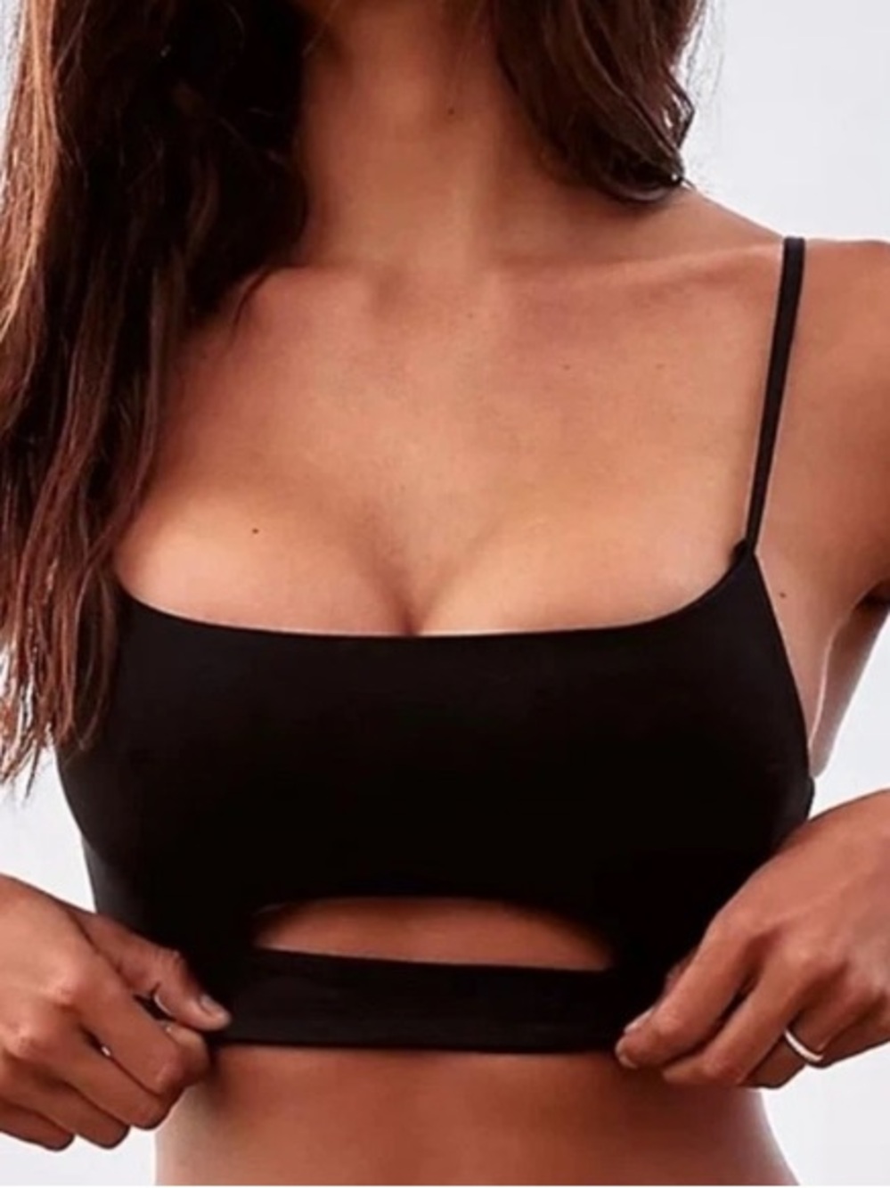 Toast Swim Signature Cut Out Bikini Top ✧ Black ✧ Size M